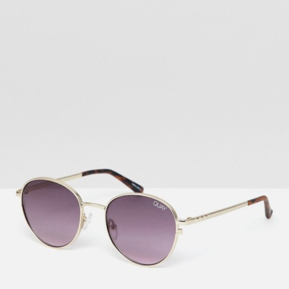 Quay crazy love purple gold metal round aviator - Picture 7 of 8